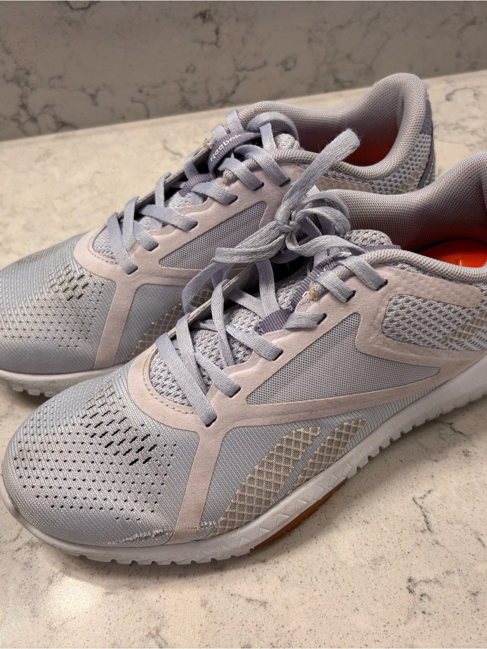 Reebok Women's Light Gray Mesh Athletic Sneakers